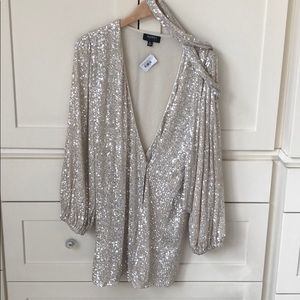 Sequined wrapp dress